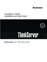 thinkserver td230 installation and user guide